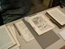 Page repairs usuing Japanese tissue.