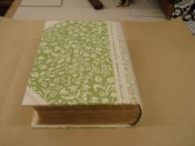 Brirish Wild Flowers, bound in half vellum with decorative paper sides.