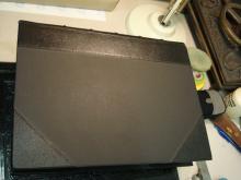 Large Victorian Family Bible, rebound in half leather.