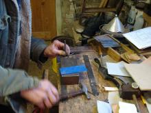 Brass clasps being made.