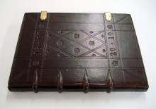 Front of finished book, tooled 