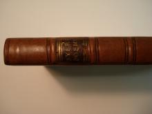 18th century book rebacked, relaying the original label.